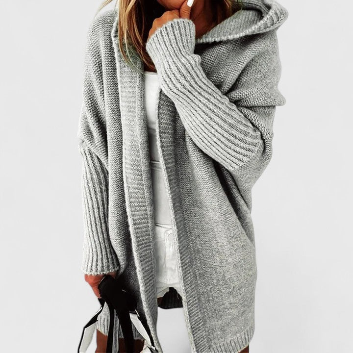 Manon - Cardigan Élégant Oversize Capuche