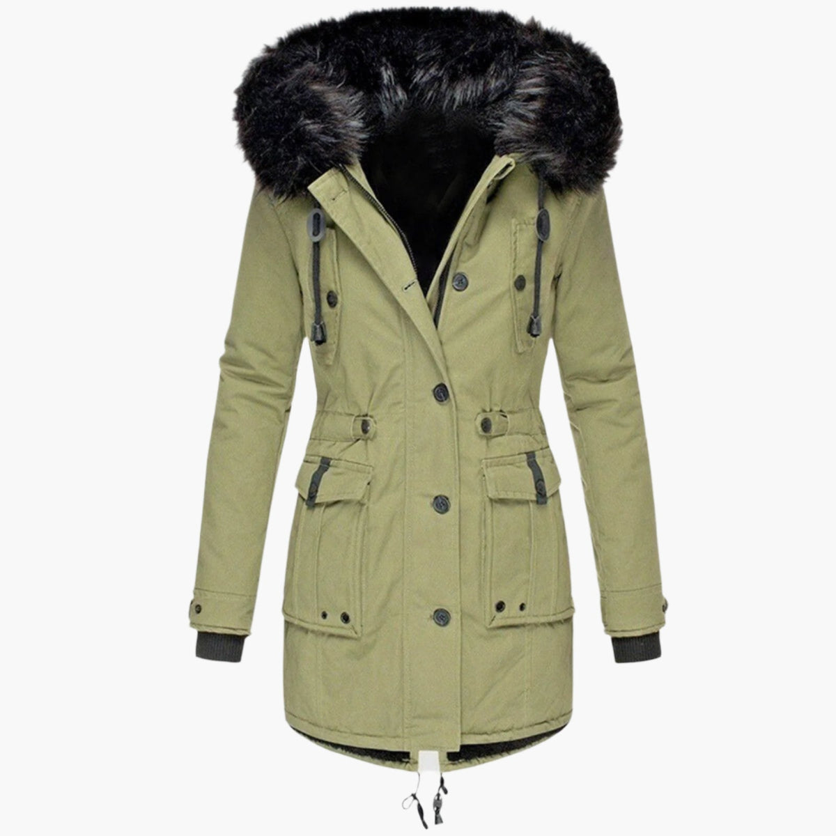 Christine - Parka Élégante Longue à Capuche