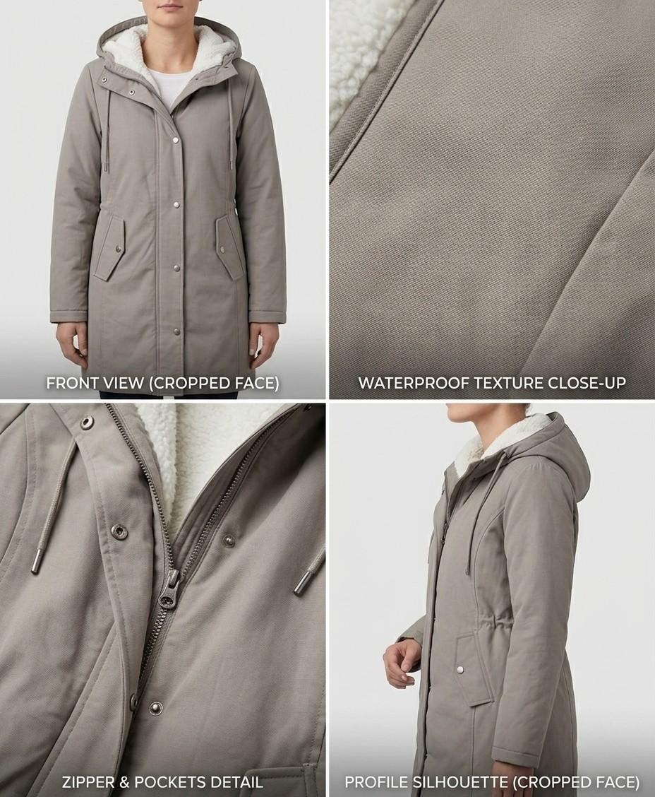 Claire | Parka Élégante Longue Doublée Polaire