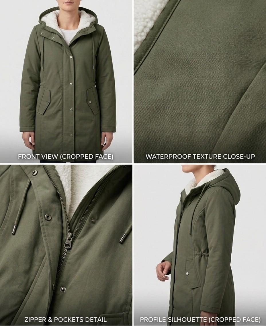 Claire | Parka Élégante Longue Doublée Polaire