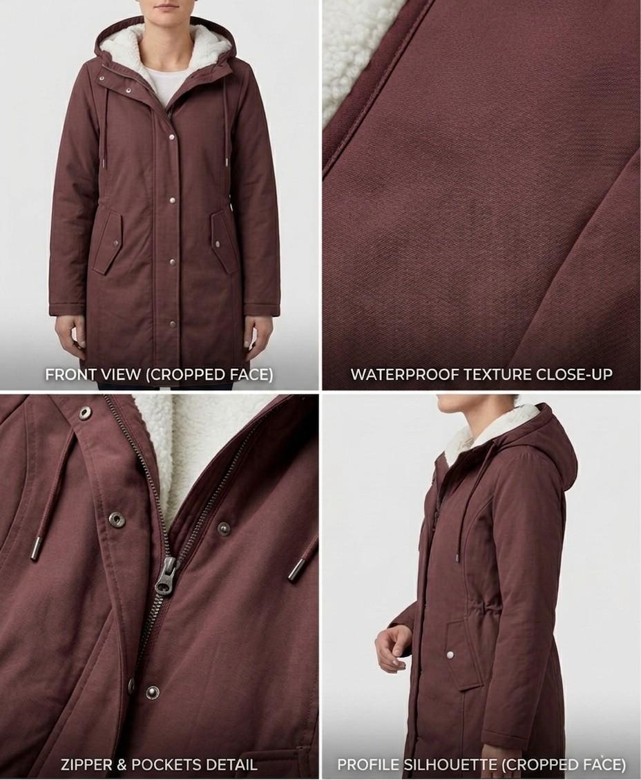 Claire | Parka Élégante Longue Doublée Polaire
