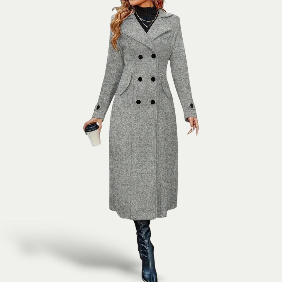 Manon | Manteau Élégant Cintré Laine