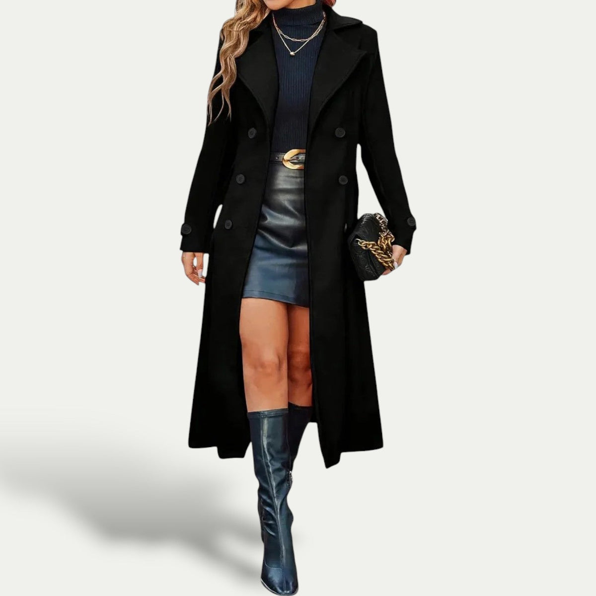 Manon | Manteau Élégant Cintré Laine