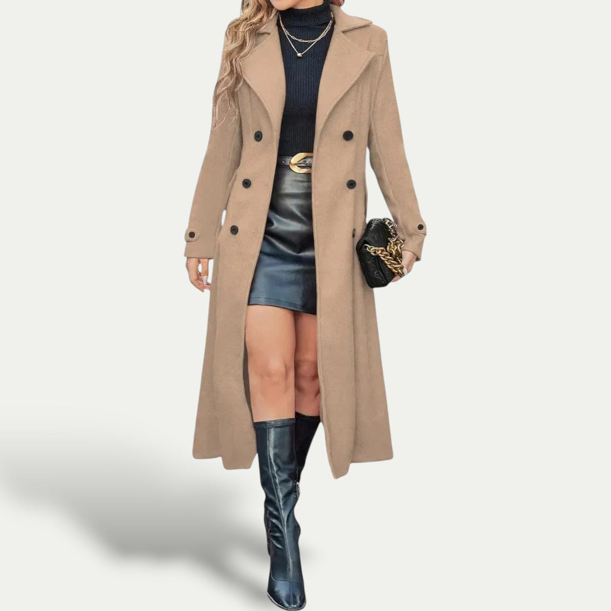 Manon | Manteau Élégant Cintré Laine