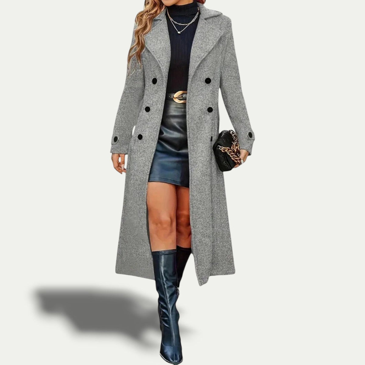 Manon | Manteau Élégant Cintré Laine