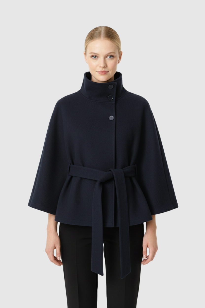 Ivanna – Manteau laine femme à col élégant