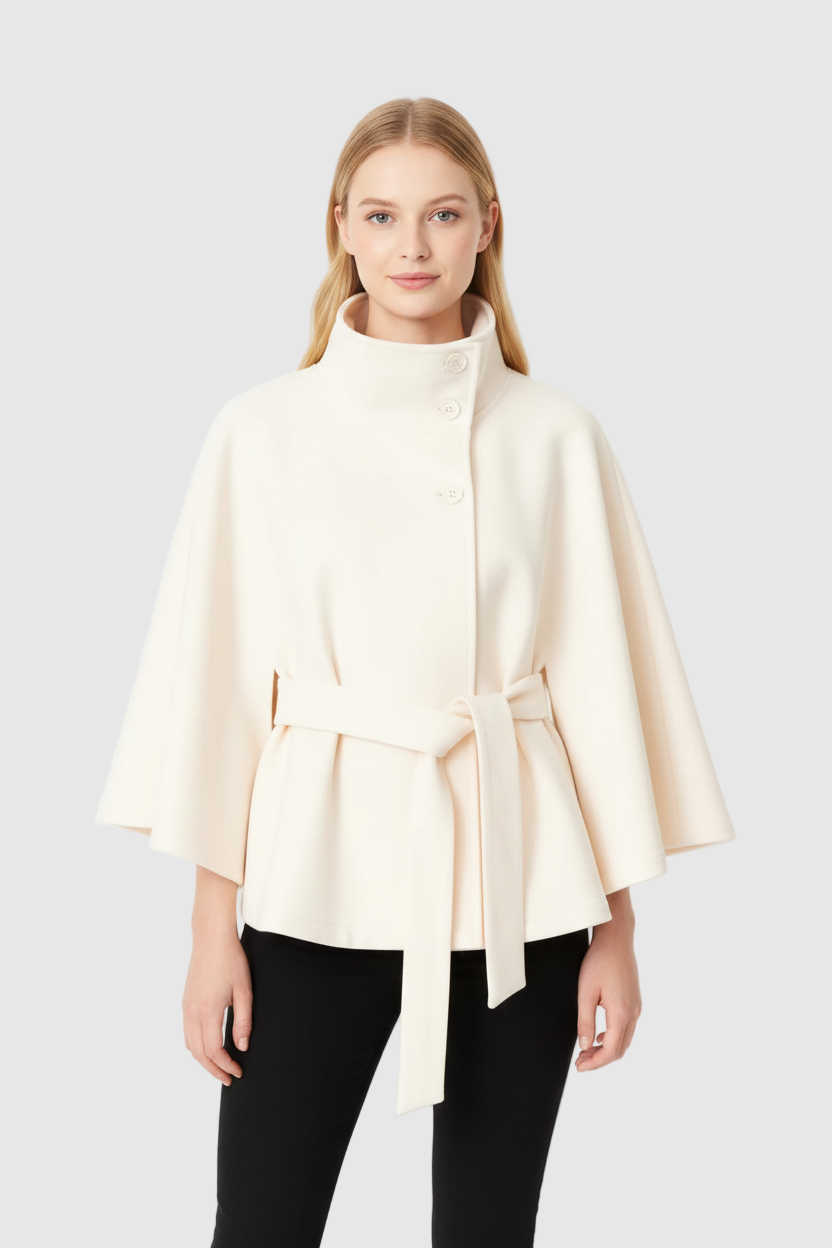 Ivanna – Manteau laine femme à col élégant