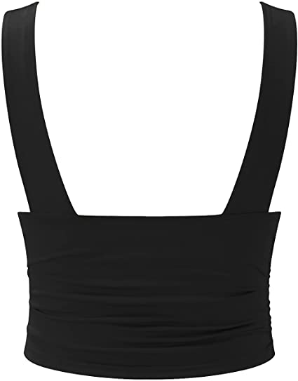 Crop Top Femme Sans Manches Col V Chic - Bianca