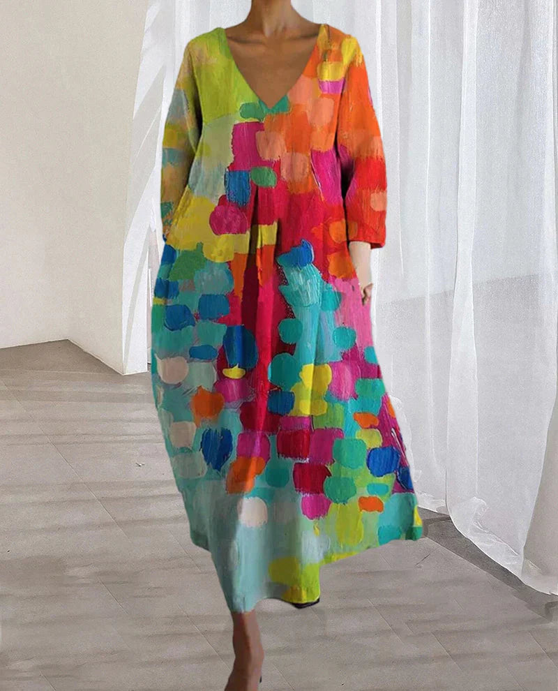 Robe Longue Femme Fleurie Bohème - Chloé