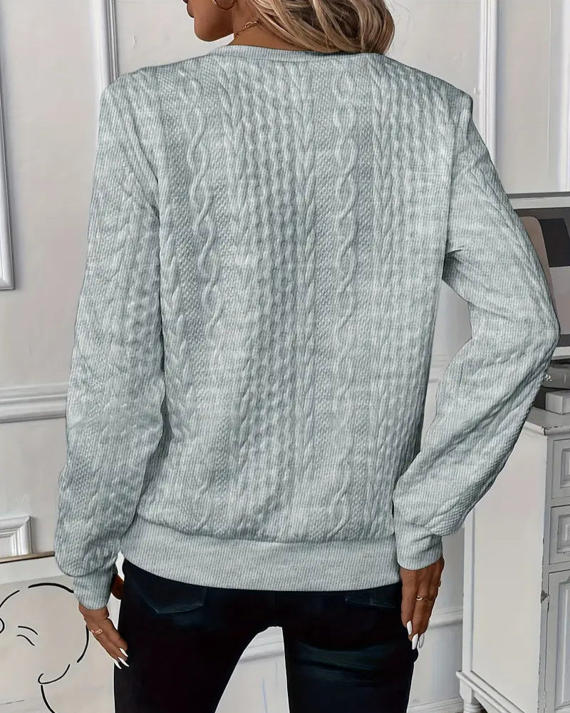 Caroline - Pull Élégant Zippé Grosse Maille