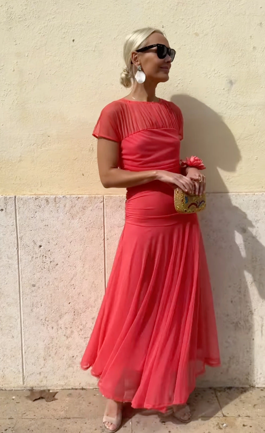 Robe Longue Femme en Mousseline Élégante - Delphine