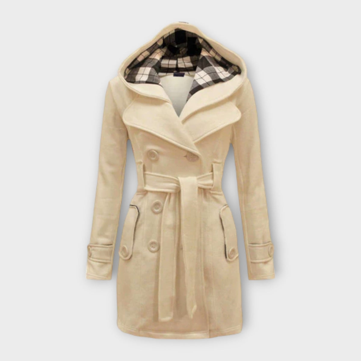 Priya | Manteau Élégant Chaud Ceinturé