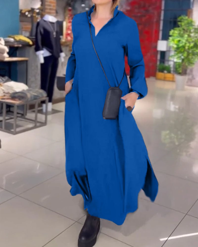 Robe Longue Femme Noire Élégante - Charlotte