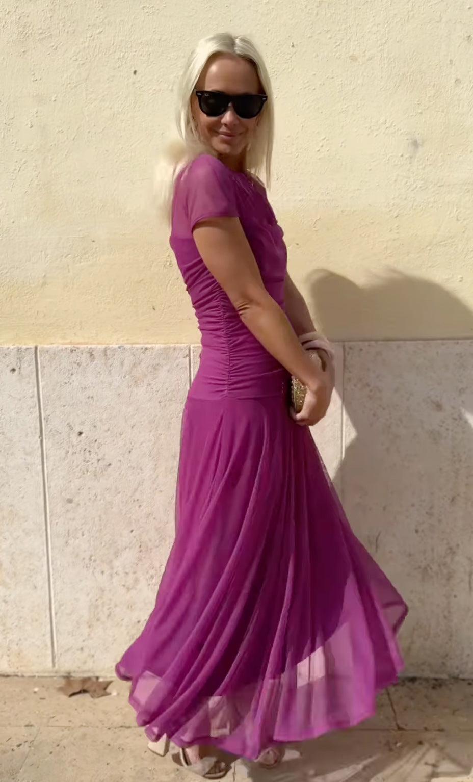 Robe Longue Femme en Mousseline Élégante - Delphine