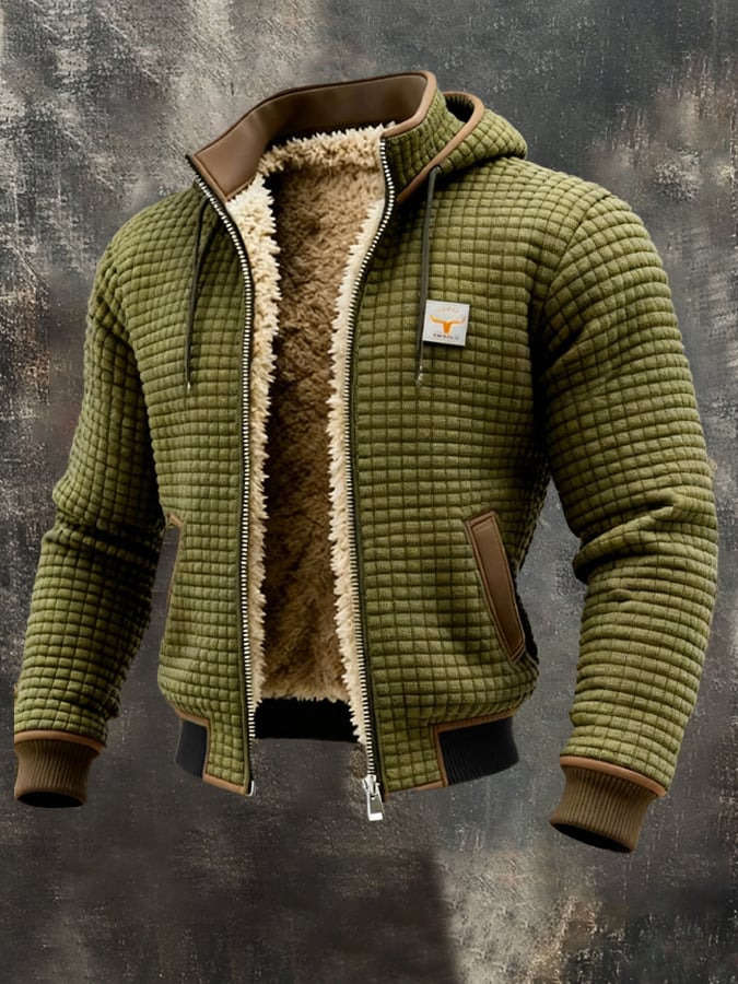 Olivier - Veste Chic Gaufrée Doublée Sherpa