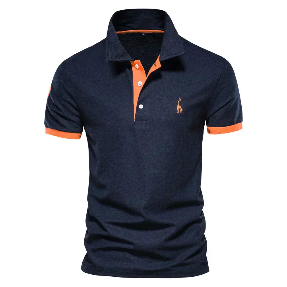 Leo - Polo Brodé Manches Courtes Sport Homme
