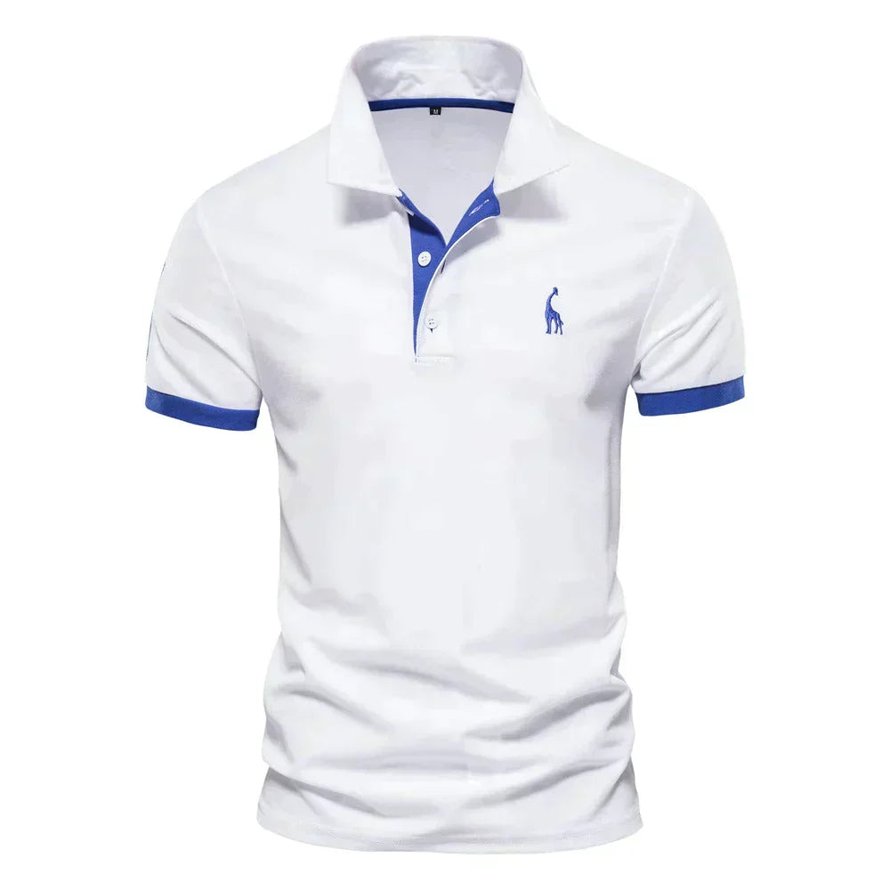 Leo - Polo Brodé Manches Courtes Sport Homme
