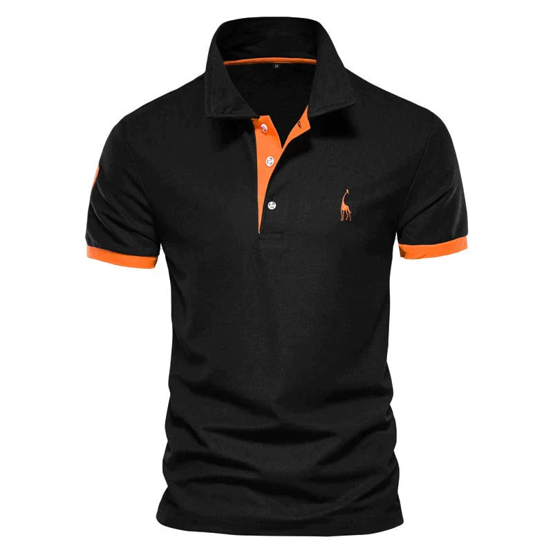 Leo - Polo Brodé Manches Courtes Sport Homme