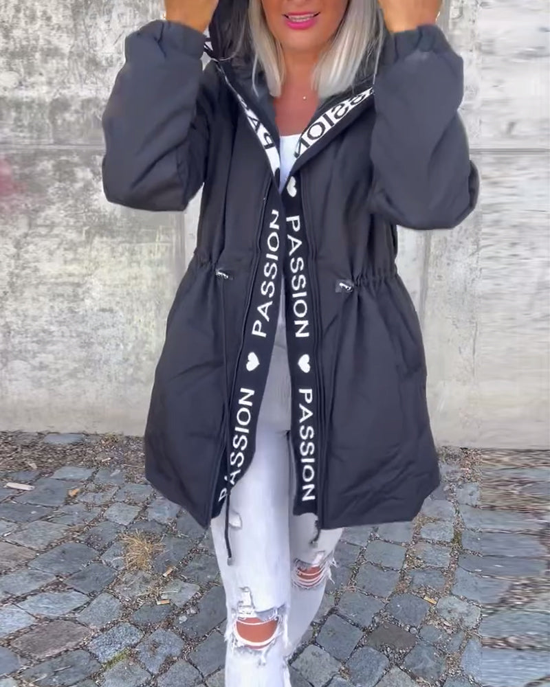 Christine | Parka Élégante Zippée à Capuche