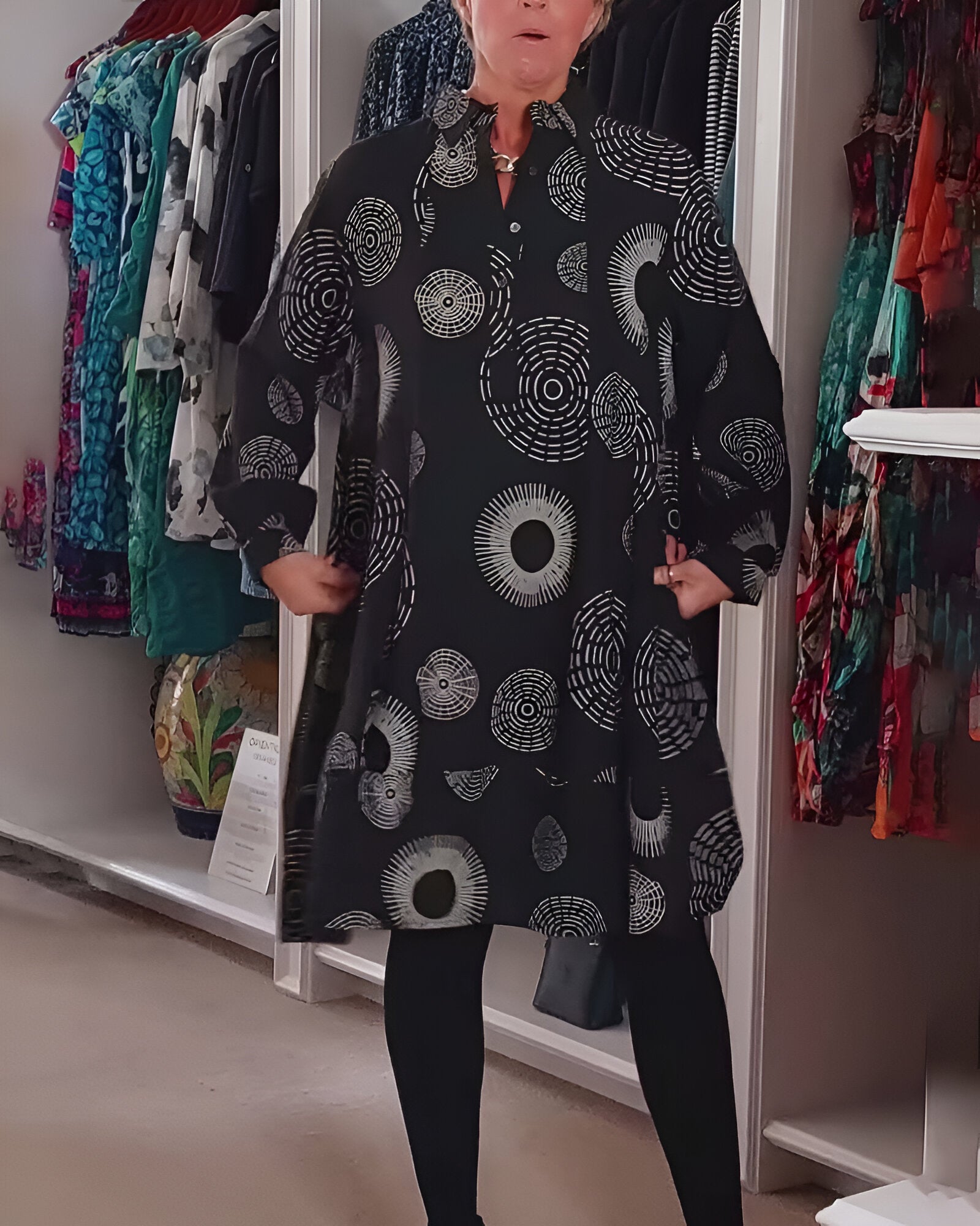 Sandrine - Robe Tunique Femme Ample Imprimée