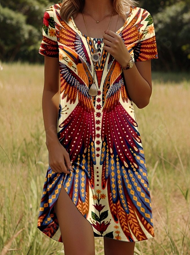 Robe d'Été Femme Bohème - Marine