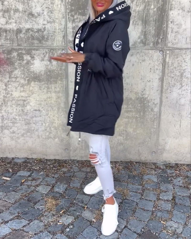 Christine | Parka Élégante Zippée à Capuche