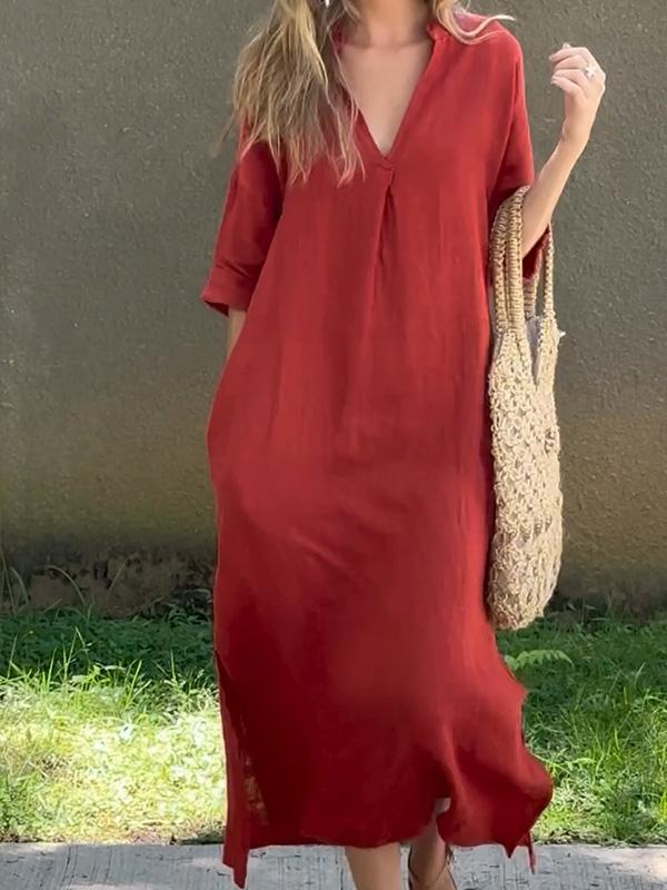 Robe Longue Femme en Lin Élégante - Delphine