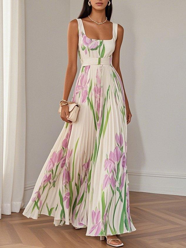Margaux - Robe Longue Femme Fleurie Élégante