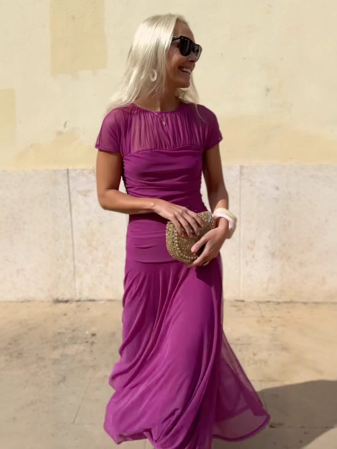 Robe Longue Femme en Mousseline Élégante - Delphine