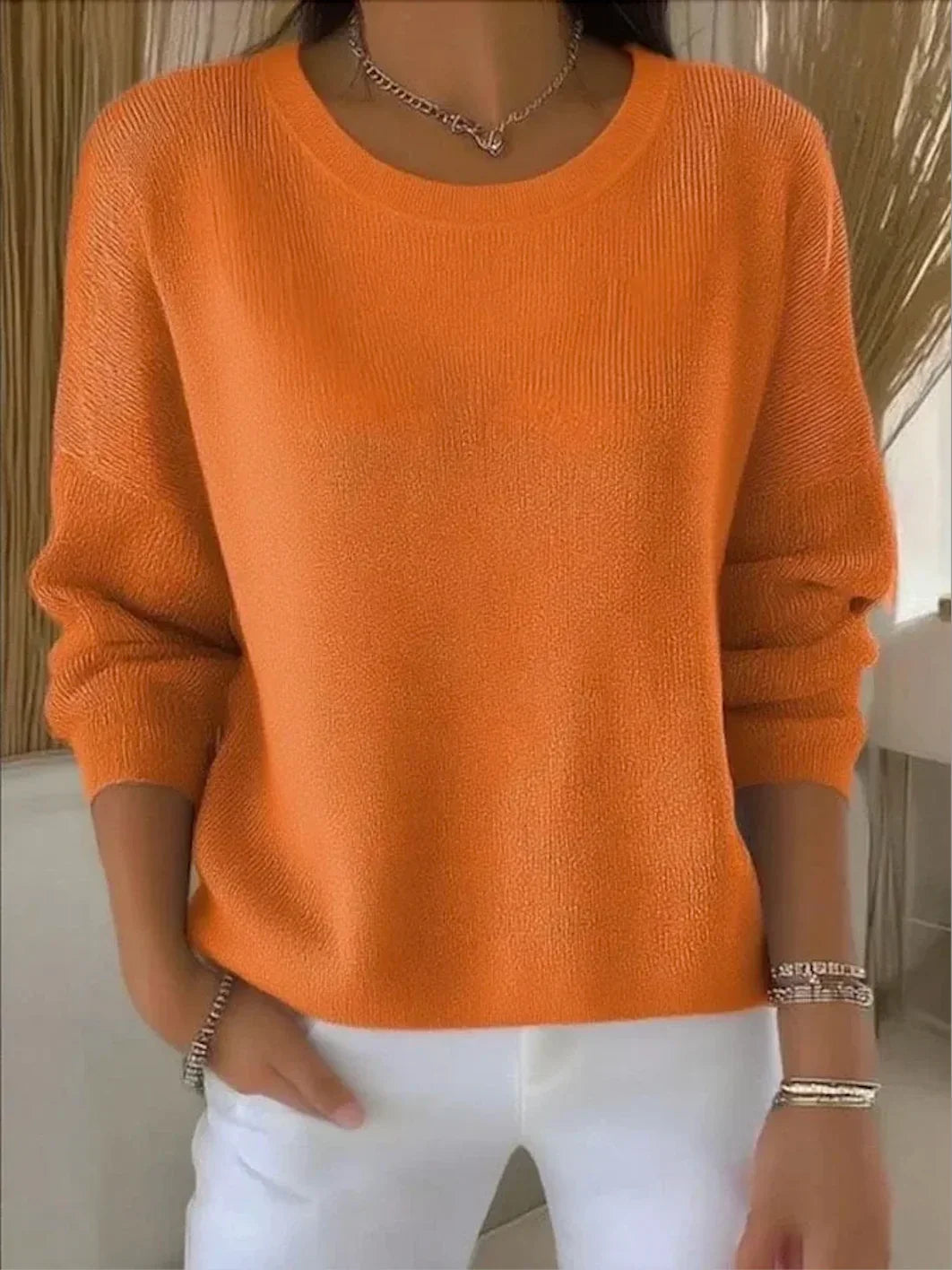 Manon - Pull Élégant Oversize Col Rond
