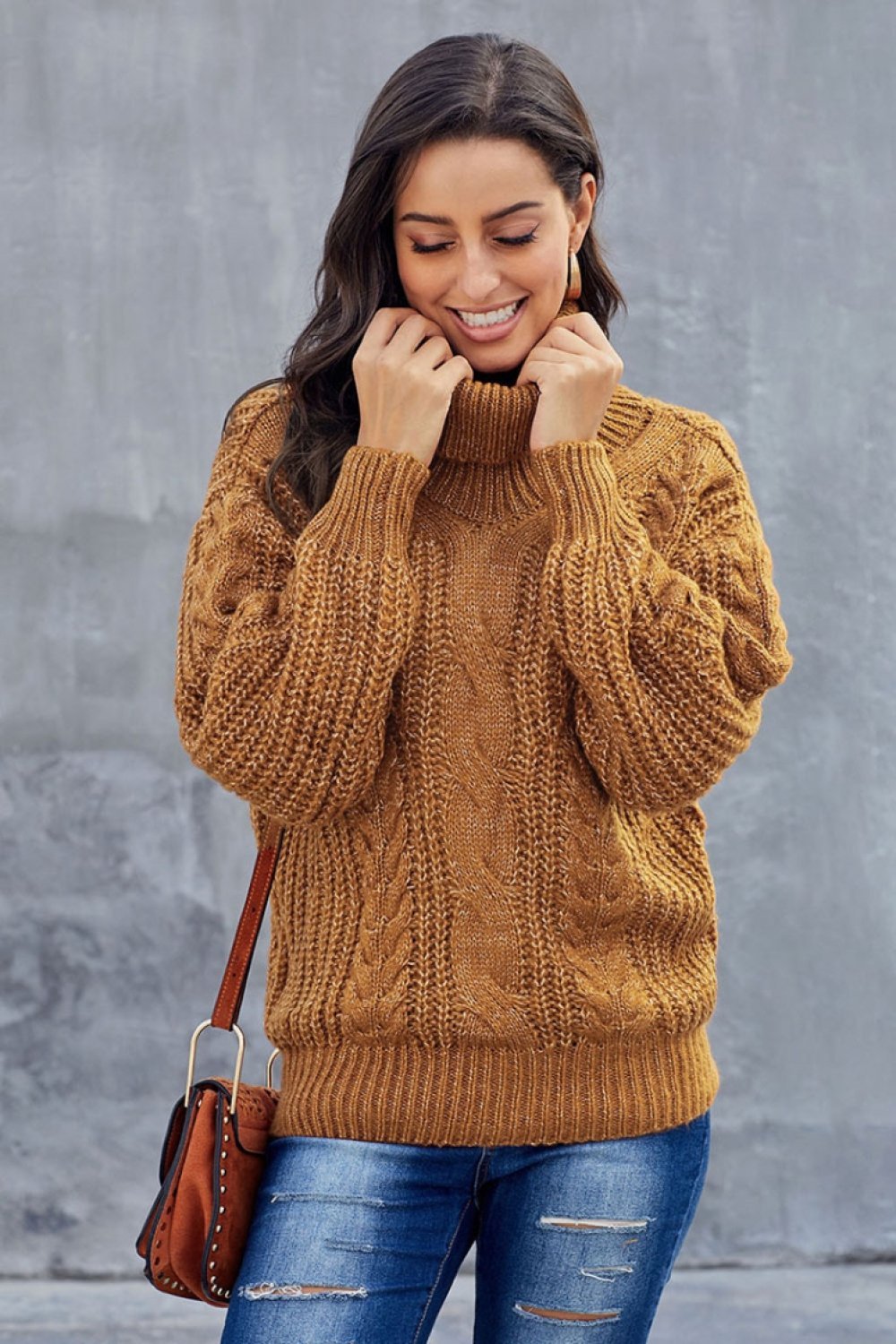 Amaris - Pull oversize en maille torsadée femme