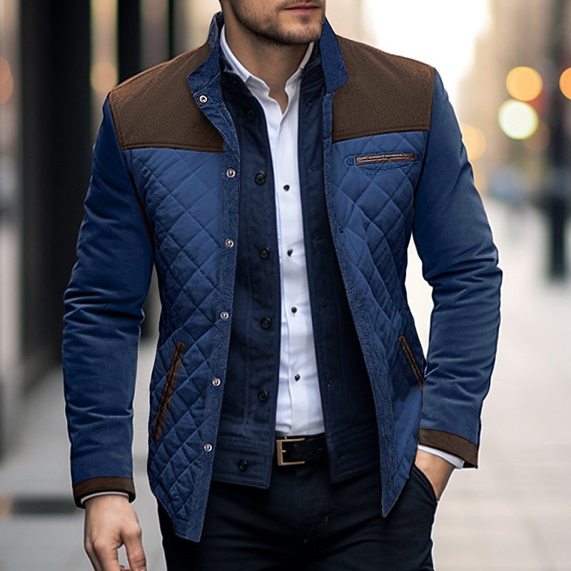 Olivier - Veste Chic Matelassée Col Montant