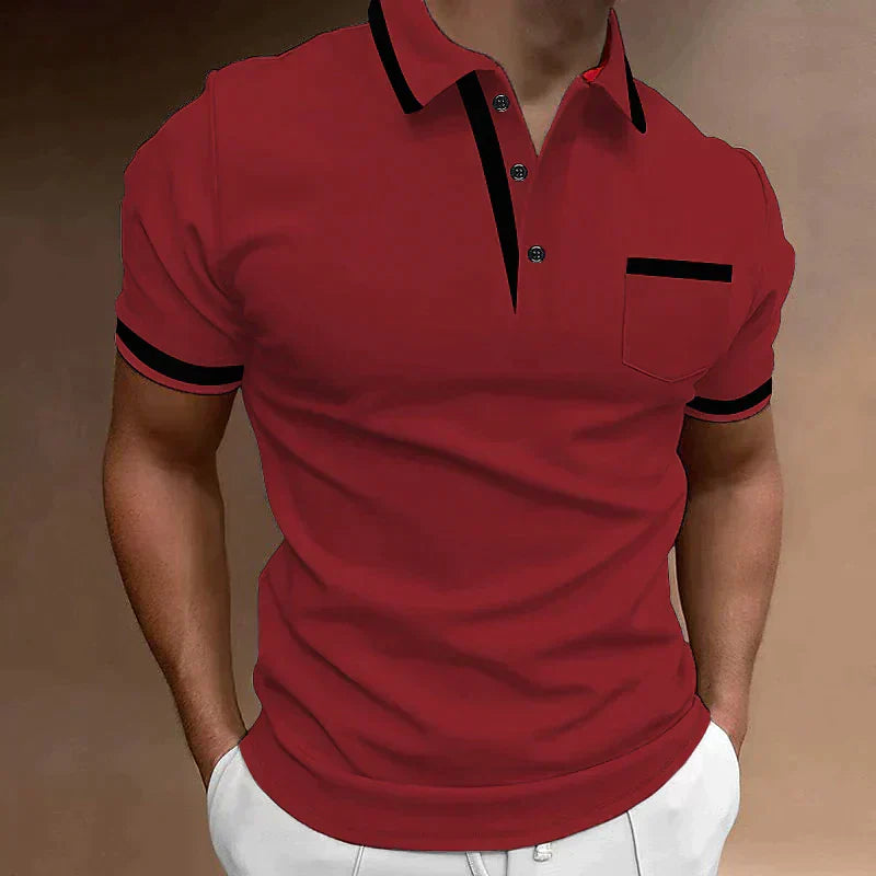 Dante - Polo Manches Courtes Slim Fit Chic Homme