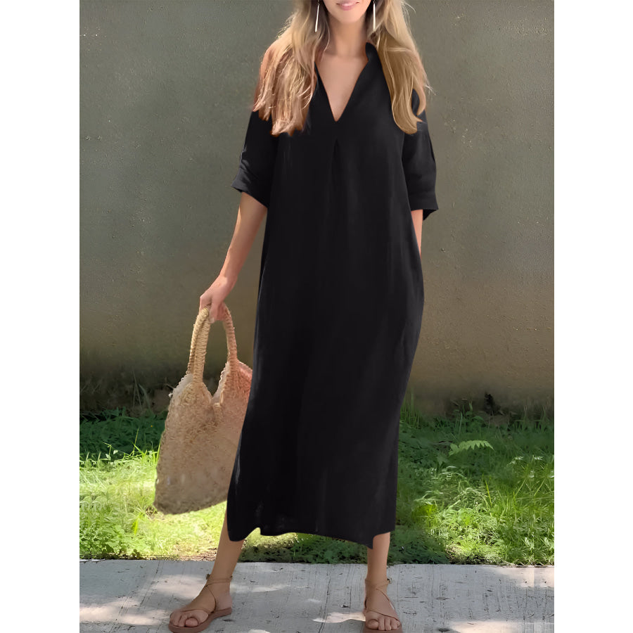 Robe Longue Femme en Lin Élégante - Delphine