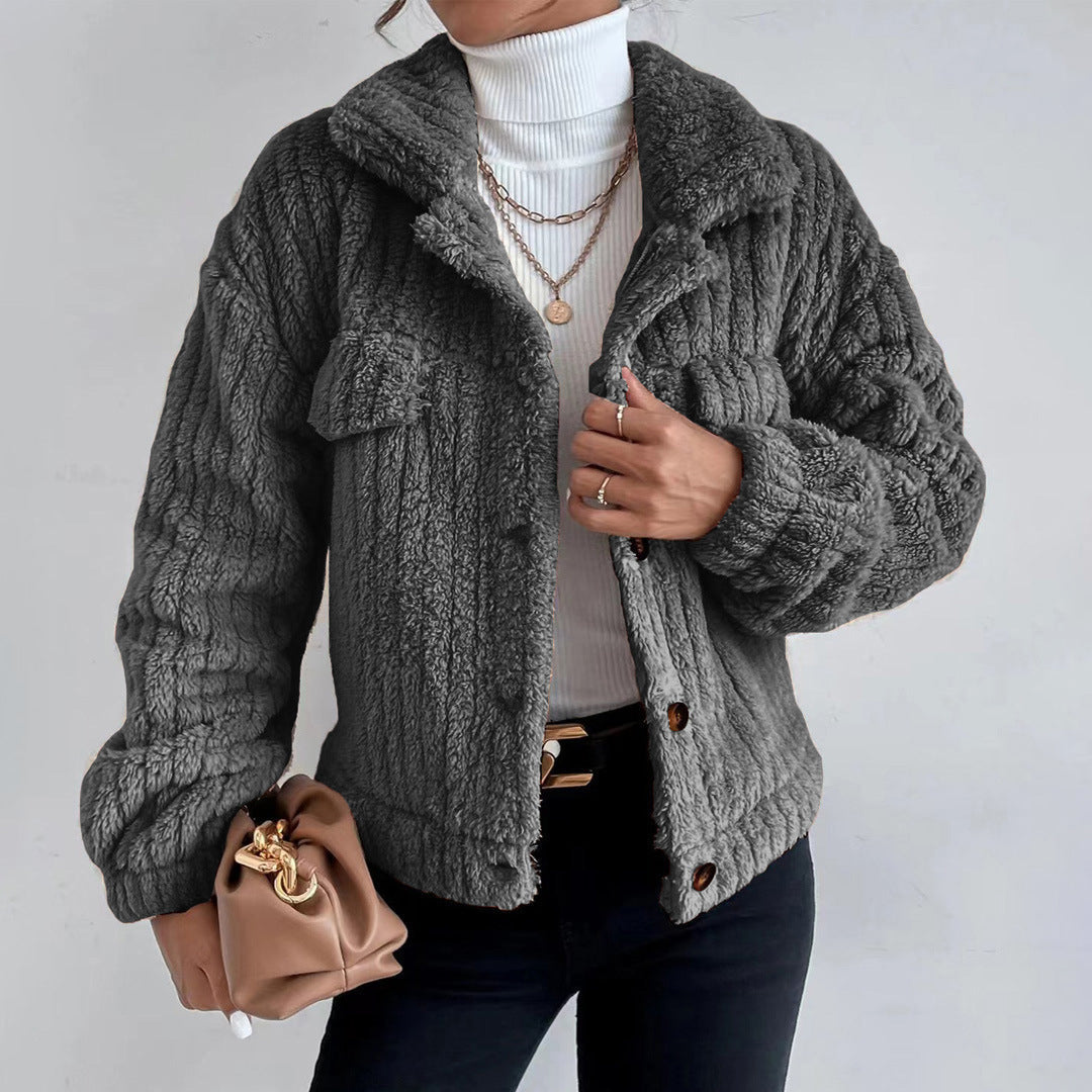 Élise - Veste femme peluche