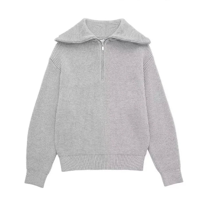 Antoine - Pull Chic Rayé Col Zippé