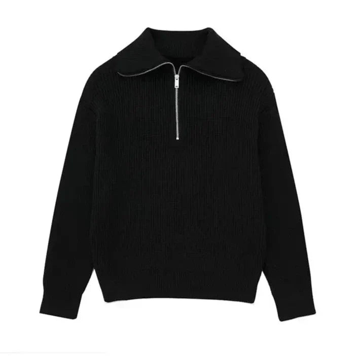 Antoine - Pull Chic Rayé Col Zippé