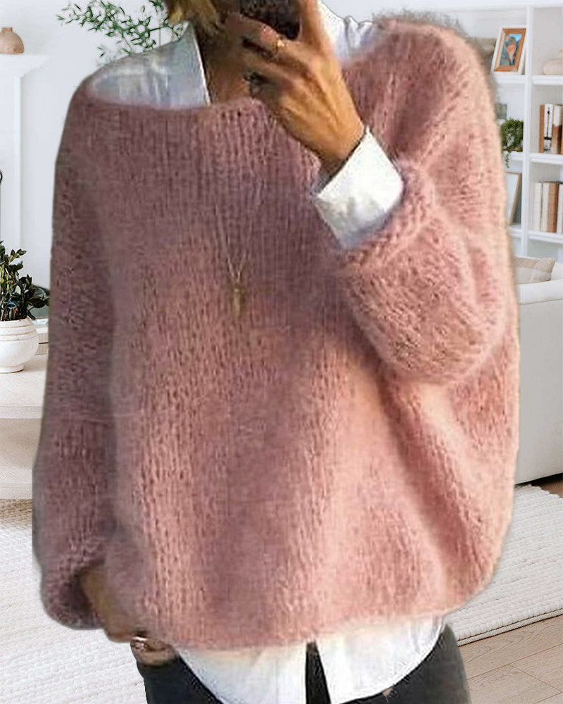 Karine - Pull Flatteur Maille Col Bateau