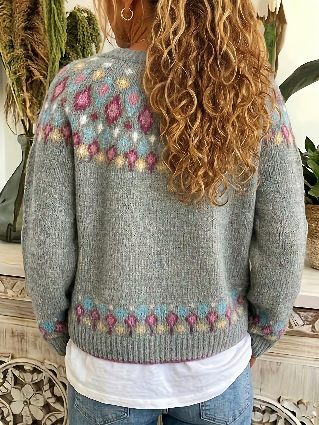 Élodie - Cardigan Féminin Bohème Col V