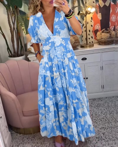 Julie - Robe Maxi Femme Fleurie