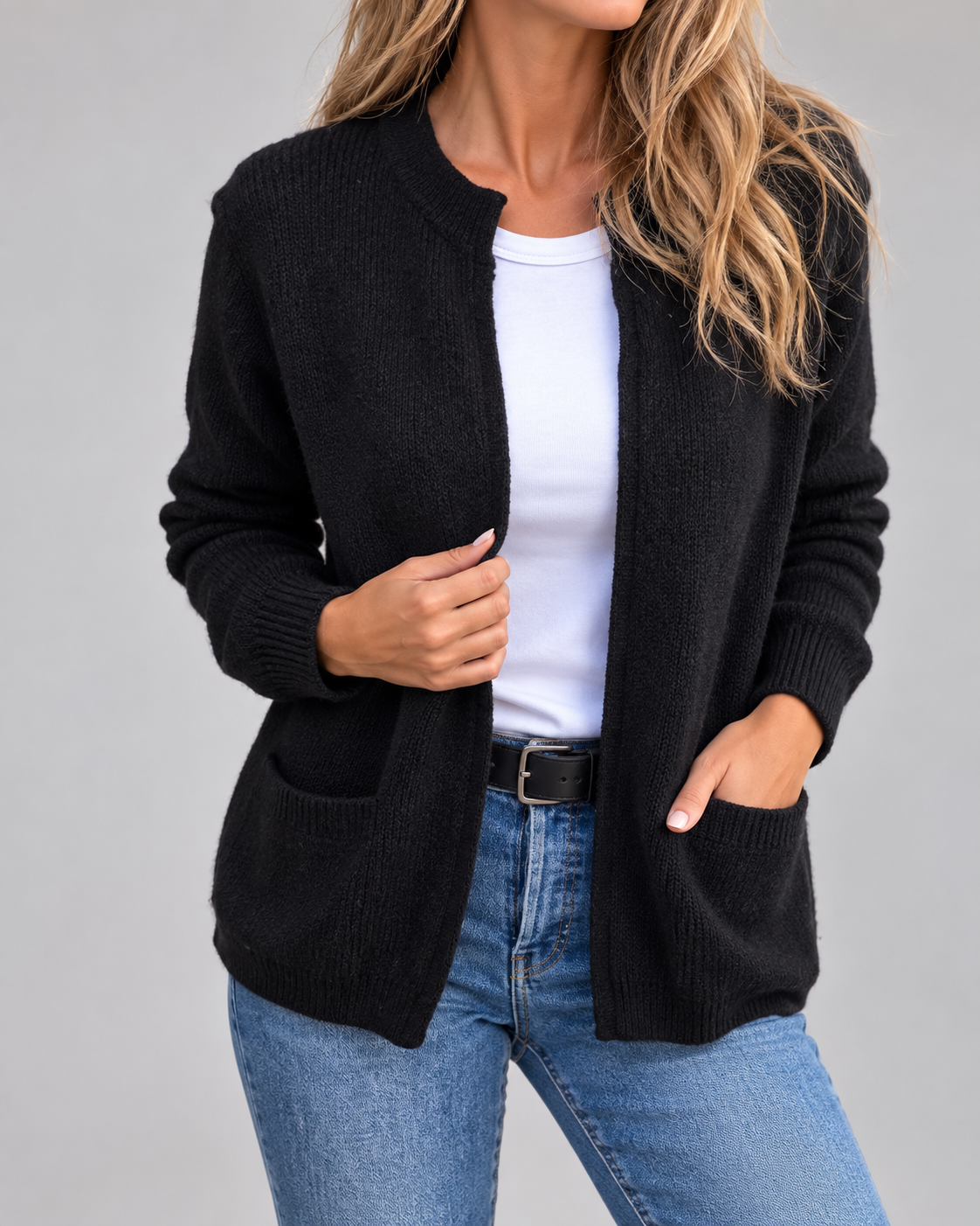 Isabelle - Cardigan Élégant Zippé Oversize