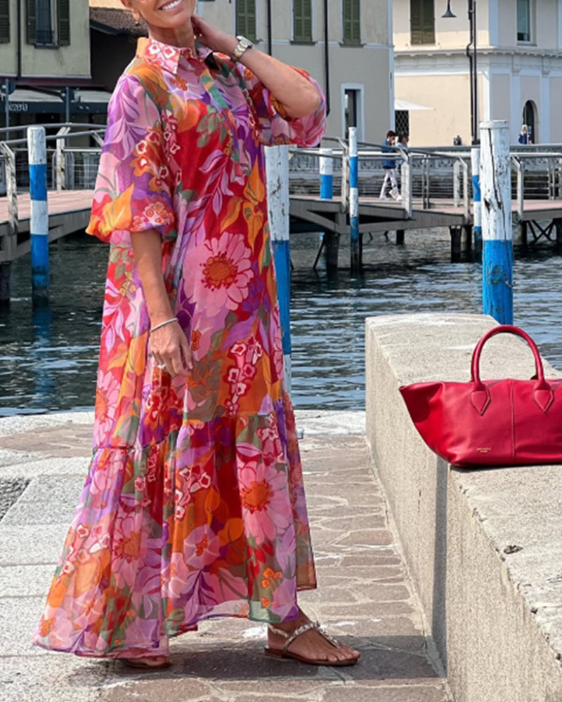 Robe Longue Femme Fleurie Bohème - Aurélie