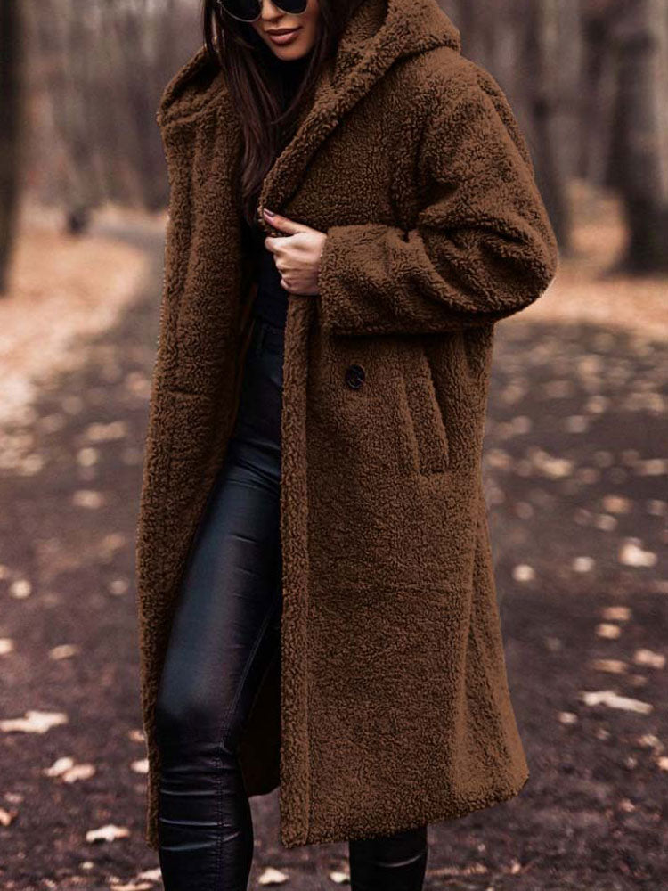 Stéphanie - Manteau Chic Long Sherpa
