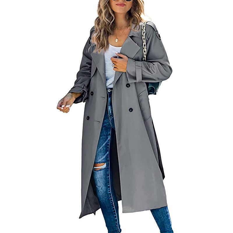 Zara - Trench Long Élégant Femme