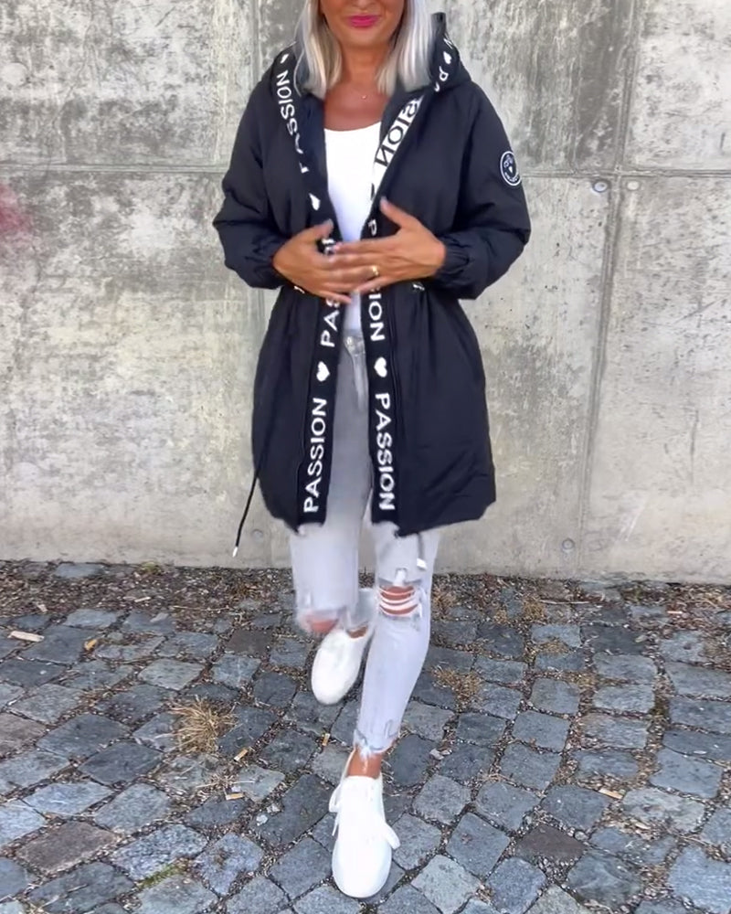 Christine | Parka Élégante Zippée à Capuche