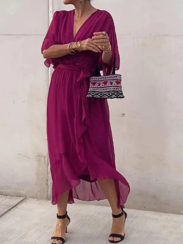 Robe Longue Femme Fluide en Mousseline - Céline