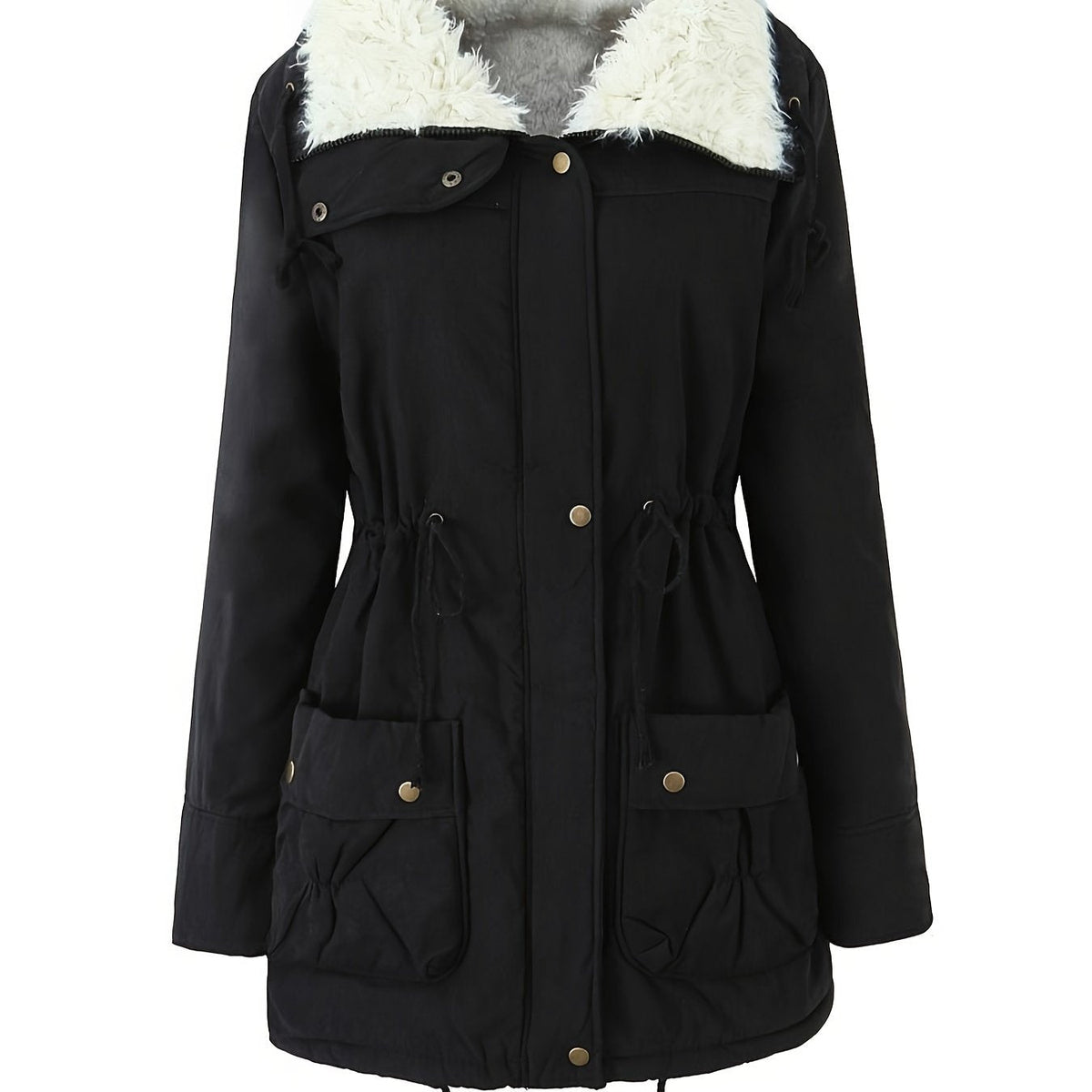 Sylvie - Parka Féminine Courte Col Fourré