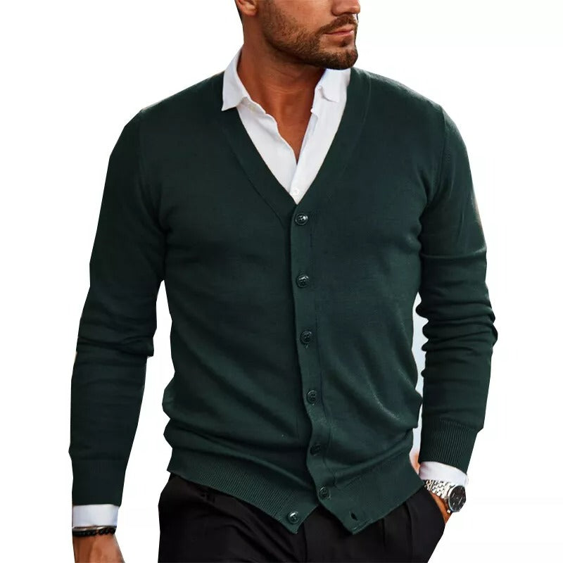 Laurent - Cardigan Tricoté Élégant Homme