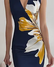 Robe Midi Femme Cintrée Fleurie - Inès