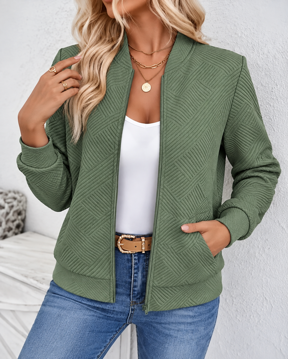 Chloé - Cardigan Élégant Texturé Zippé